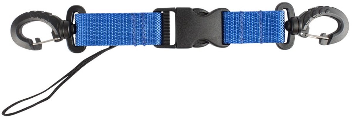 Lanyard met haken blauw
