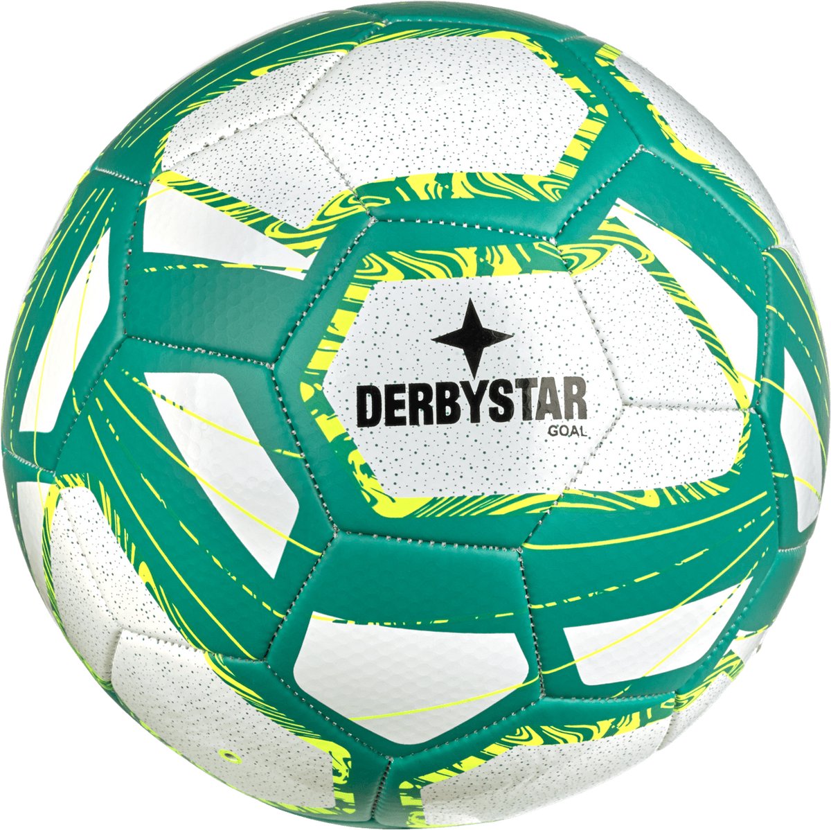 Derbystar Voetbal Goal Wit Groen Geel Maat 5