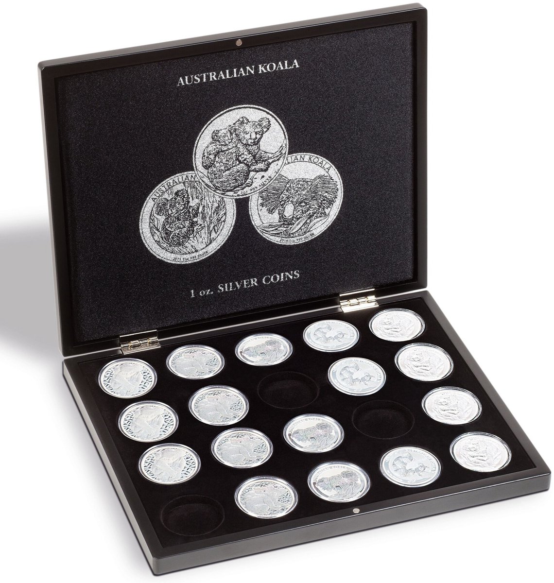 Presentatie cassette, Volterra Uno - voor Munten - Austalian Koala, 1 oz Silver in capsules (20 st.)
