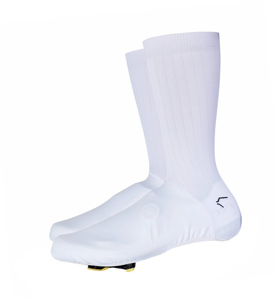 Airoman.cc - Airo 'Signature' - Sur-chaussures Aero AO - Wit - Taille S (36-40) - Contre-la-montre/ Cyclisme/VTT/Gravel