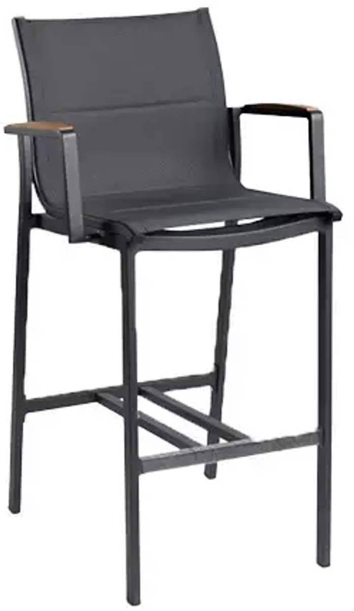 Tierra Outdoor Foxx Barstoel Teak - Charcoal