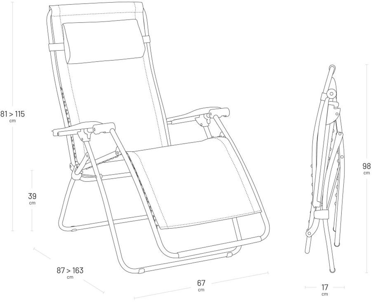 Lafuma Zen Edition - Fauteuil relax Zero-Gravity - 3 accessoires offerts
