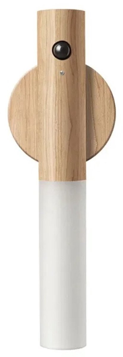 WiseGoods Premium Nachtlampje - LED Wandlamp Met Bewegingssensor - Oplaadbaar USB Sensor - Kinderslaapkamer Verlichting - Hout