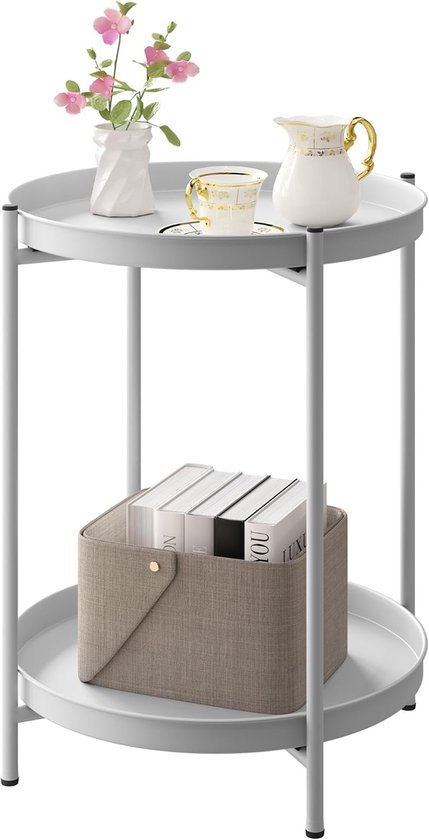 DÉJA Salontafel Draby Beige Rond met Opbergruimte kopen? ⏩ Giga Meubel - Giga Meubel
