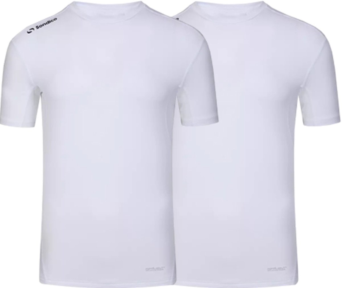 2-Pack Sondico compressie korte mouw sportshirt - heren - Wit - maat L