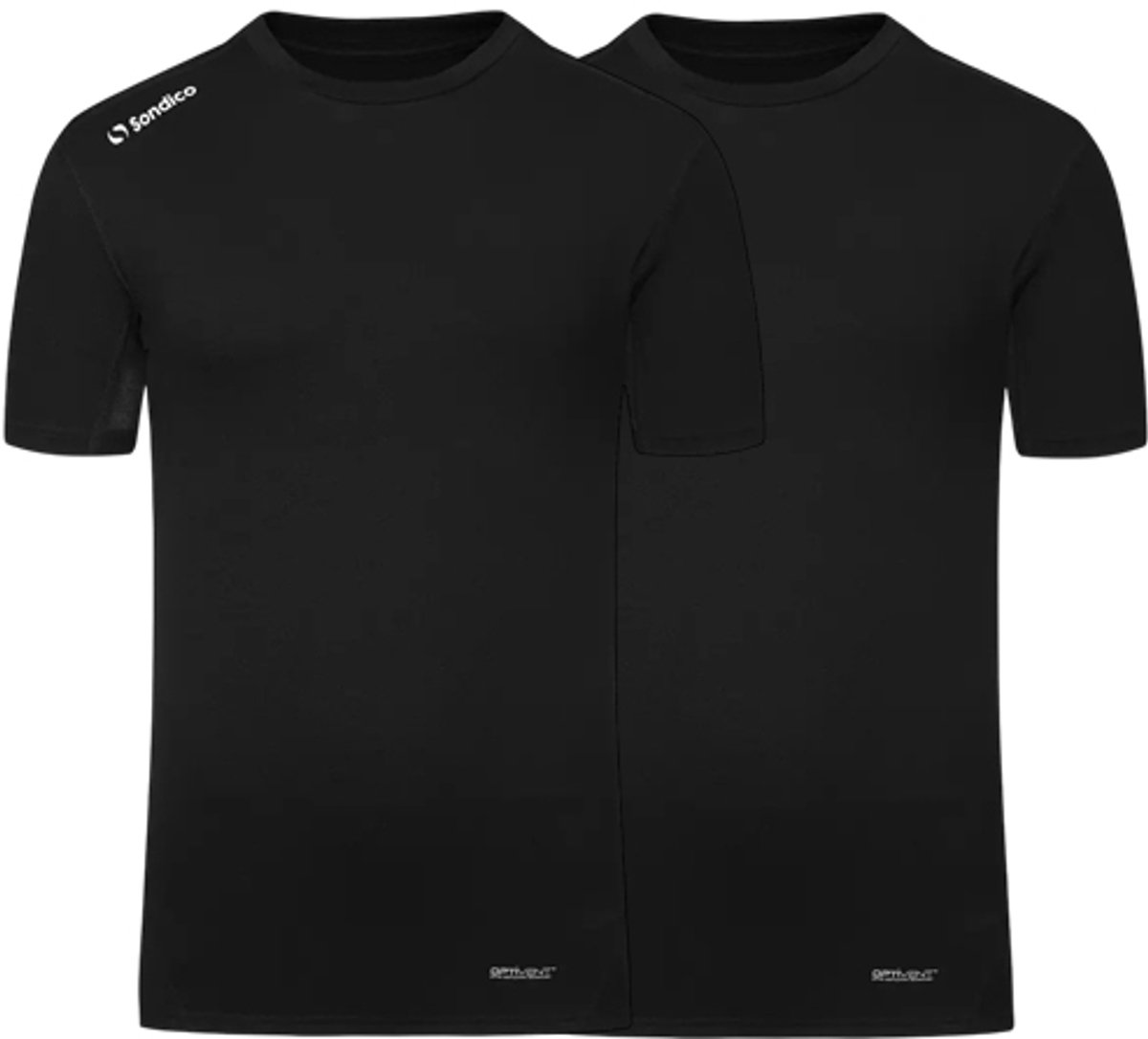 2-Pack Sondico compressie korte mouw sportshirt - heren - Black - maat XXL