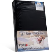 Hoeslaken H&D - 100% Katoen jersey - 140x200 cm - Épaisseur de matelas jusqu'à 35 cm - 220 g/m² - Zwart