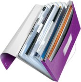 Waaiermap A6, 2 stuks documentenmap, kleine indexkaarten, box, A6, kunststof sorteermap, 13 vakken, draagbaar, accordeonmap met kleurrijke etiketten, bestandsmap voor rekeningen, bonnetjes