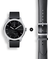 Bol.com Scanwatch 2 - 42mm Zwart + Leather Wrist Band Bundle aanbieding