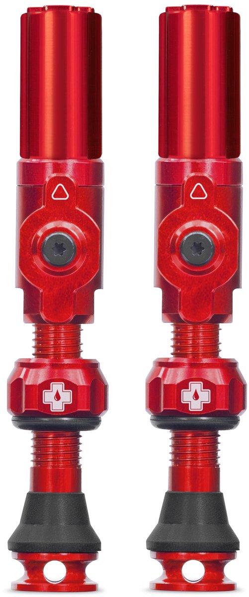Muc-Off Big Bore Hybrid - Tubeless Ventiel - 35mm - Rood - Kernloos ontwerp - Maximale luchtstroom - Schrader ventiel