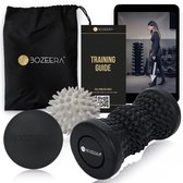 BOZEERA Voetmassage Roller Set - Voetroller - Massageballen - Lacrosse Massage Bal - Triggerpoint Bal - Plantar Fasciitis - Massageroller Set (3stuks) - Inclusief Video Poster & Tas
