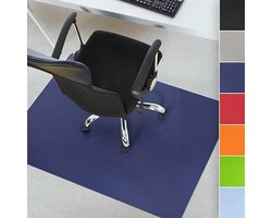Omslag van FLOORDIREKT Vloerbeschermingsmat Voor Harde Vloeren - Gekleurde Onderlegger voor Bureaustoelen - Bureaustoelmat - Stoelonderlaag - Polypropyleen - Dikte: 1,9 mm - Donkerblauw - 114 x 200 cm