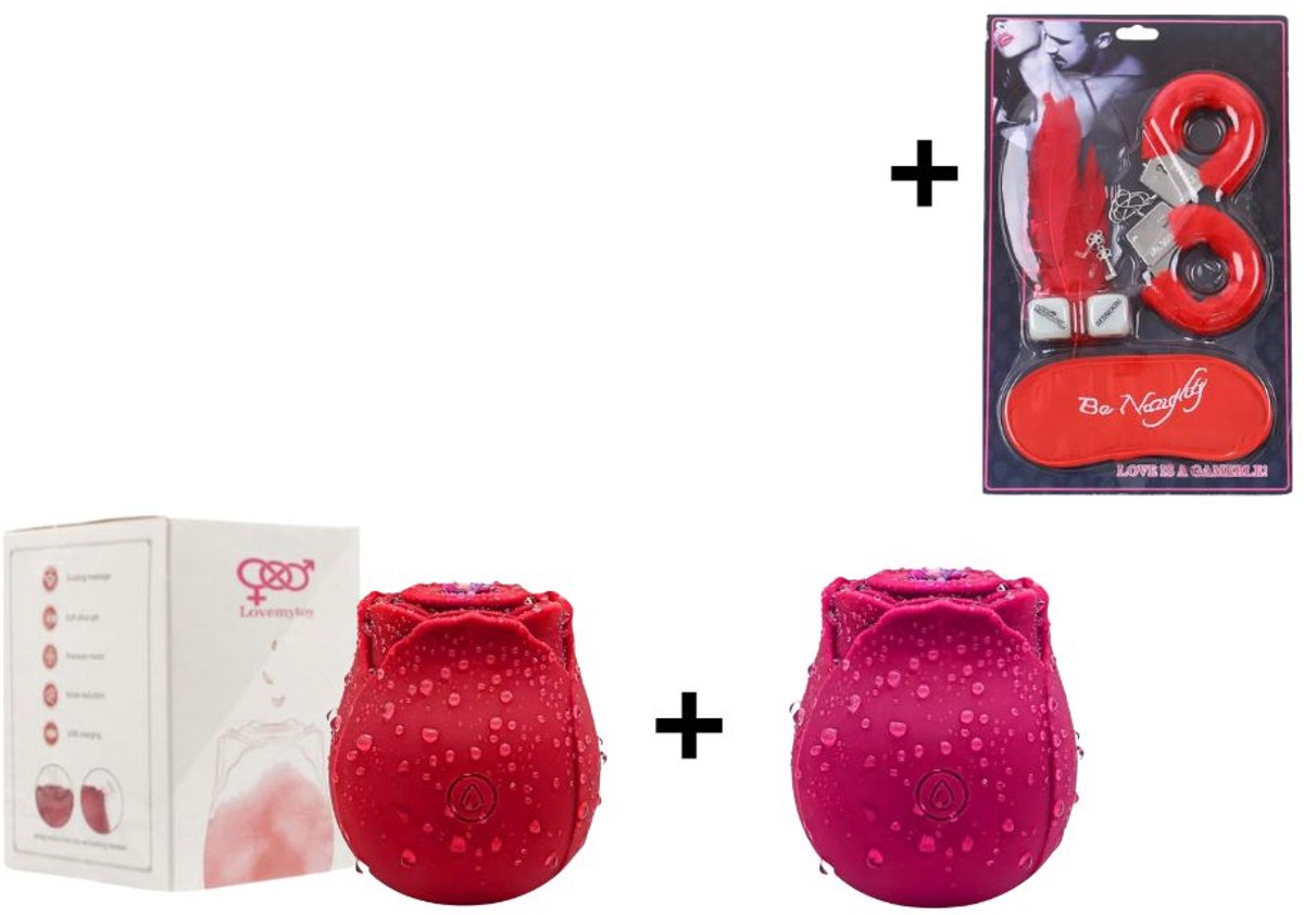 Eroticamor Roos Vibrator 10 standen waterproof clitoris zuigend rosé vibrator speeltjes voor vrouwen Adorime Sucking Vibrator Clitoral Suction Clot Clitoris Clit Sucker Nipple Stimulator Sex Toys Red Rose Vibrator for Women Sex