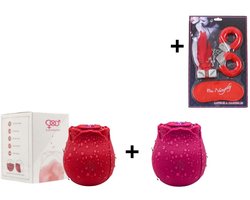 Roos Vibrator 10 standen waterproof clitoris zuigend rosé vibrator speeltjes voor vrouwen Adorime Sucking Vibrator Clitoral Suction Clot Clitoris Clit Sucker Nipple Stimulator Sex Toys Red Rose Vibrator for Women Sex