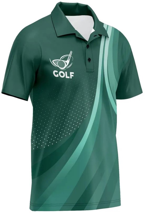 Nivard Golf Shirt Heren - T-shirt - Golfkleding - Golfen - Golf Accessoires - Polo Shirt - Groen - Maat L van Nivard — afbeelding 4