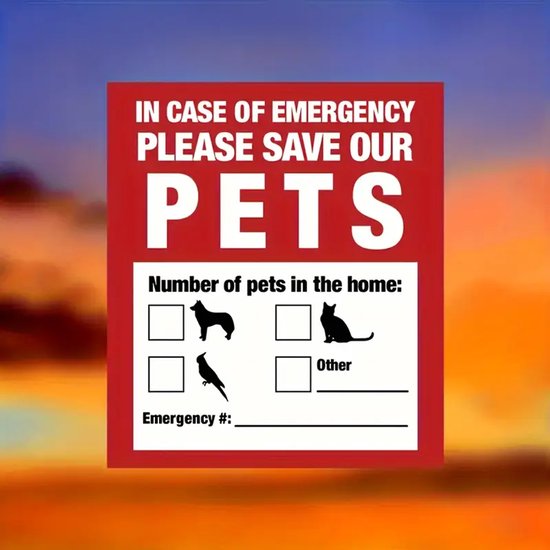 Ppl Alert Sticker Pet Alert Sticker 2st | Huisdier alert sticker voor hulpdiensten en ...