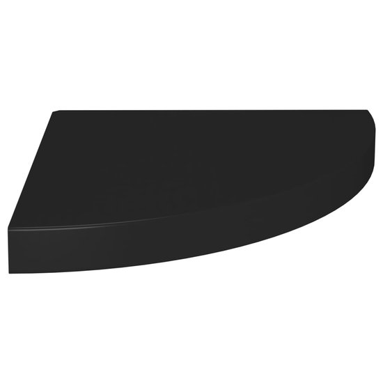 vidaXL Hoekschappen zwevend 4 st 35x35x3,8 cm MDF hoogglans zwart vidaXL Hoekschappen zwevend 4 st 35x35x3,8 cm MDF hoogglans zwart