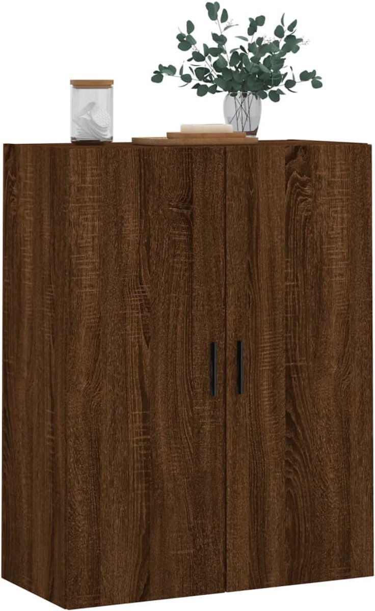 VidaXL Dressoir 69,5x34x90 cm bewerkt hout gerookt eikenkleurig