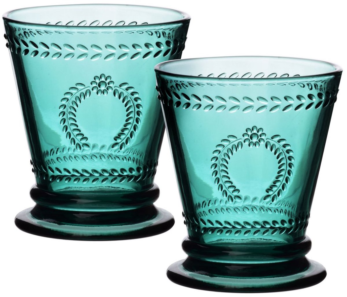 Set van 2 elegante drinkglazen - Ecila donker - 260 ml - hoge volumekorting