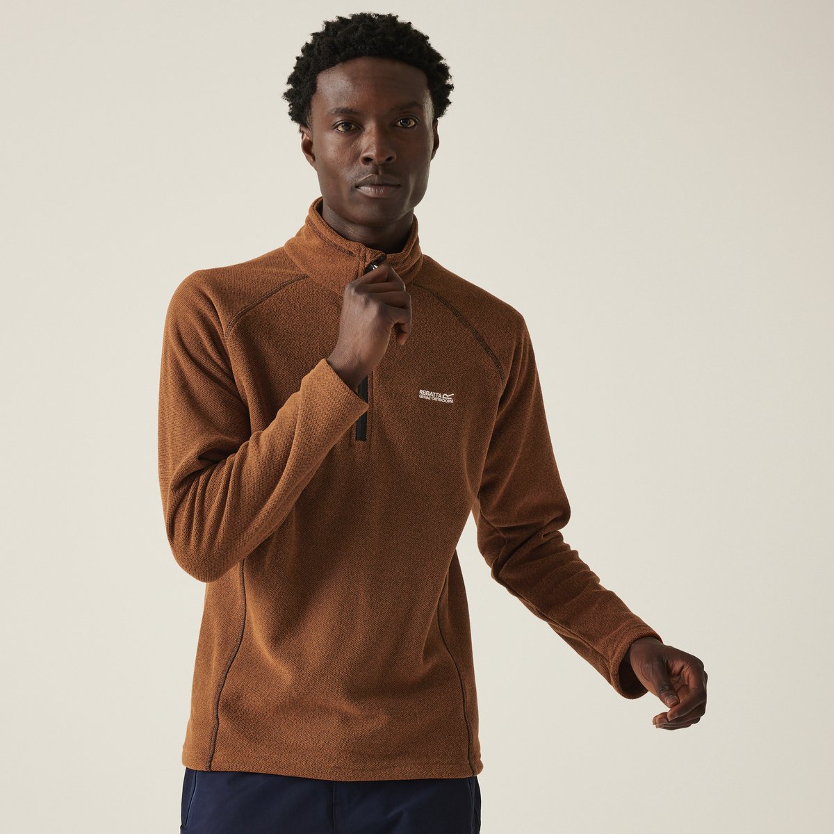 Fleece Heren Voor Hiking Kenger Oranje