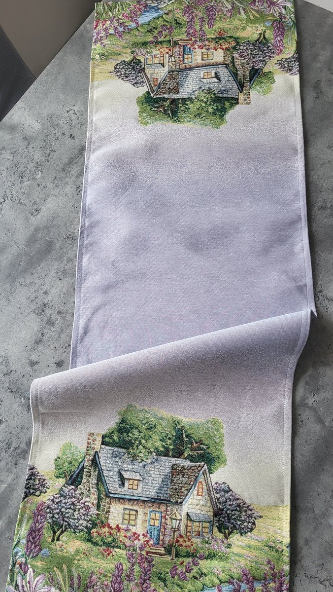 Tafelloper Gobelinstof Lavender Cottage 140*45 cm