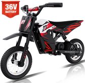 RCB 36V Elektrische Kinder Crossmotor| 3 Versnellingen (8/12/25 km/u)| | Rood/Zwart
