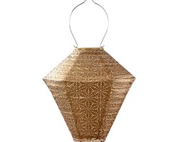 foto van Lumiz Solar Tuinverlichting - Tuinverlichting op zonne energie - Tuinverlichting - Buitenlampjes - Tuinverlichting op zonneenergie - Buitenverlichting - Buitenlamp - Decoratie - Sashiko Diamond - 28 cm - Goud
