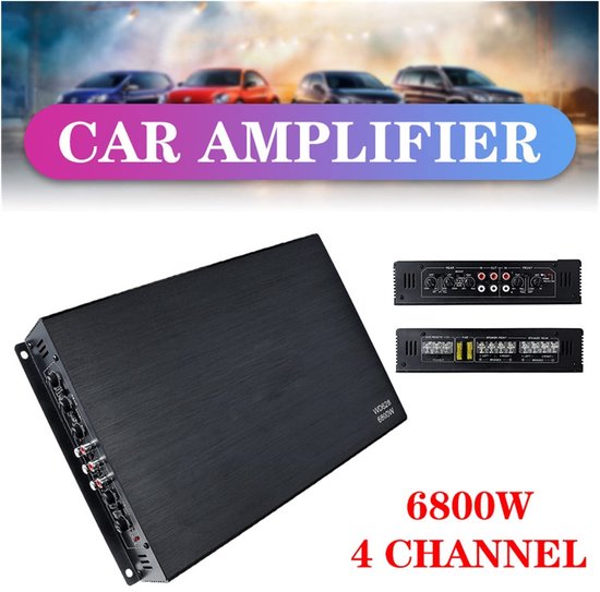 Tomotato Car amplifier, DC12V 4-channel class A/B, car DSP amplifier