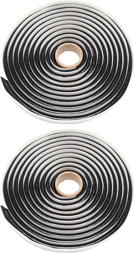 2 st Butyl Rond Koord Zwart 9.5mm dia x 4 m voor Auto Vrachtwagen