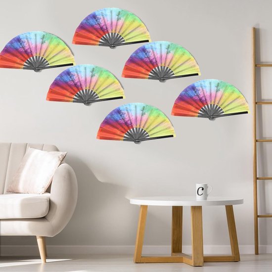 AWCIGG Handheld Folding Fan Zijde Stof Vouwen Fans Roze Chinese Stijl Hand Fan vrouwen uitgeholde Bamboe Fans met Kwastje voor Muurdecoratie Geschenken Dansen Cosplay 4 Stks