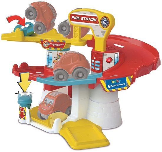 Clementoni - Tumbling Car - Brandweerkazerne - Interactieve speelbaan - vanaf 18 maanden