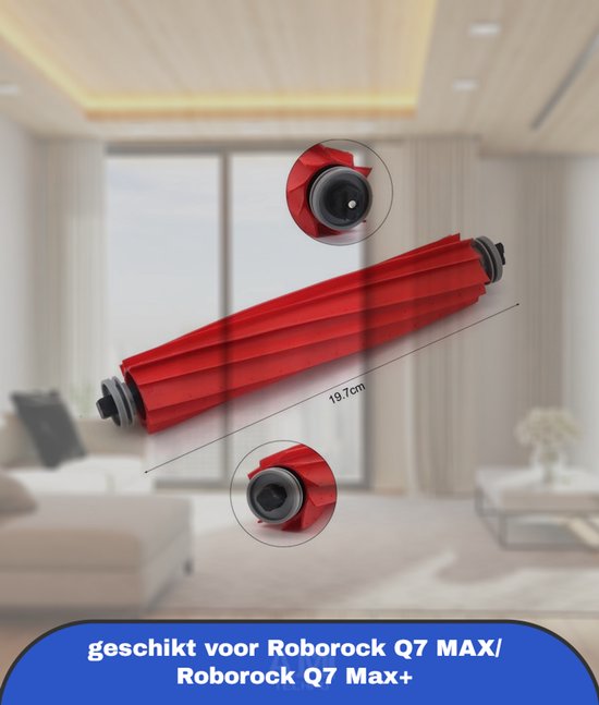 Kit d' Accessoires de vêtements pour bébé de rechange pour aspirateur robot Roborock Q7 MAX/ Roborock Q7 Max+, 1 brosse à rouleau, 4 filtres, 4 chiffons de nettoyage, 6 brosses latérales, 2 sacs à poussière, 1 brosse de nettoyage