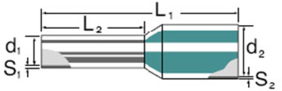 Weidmüller 9019410000 Adereindhulzen 0.75 mm² Deels geïsoleerd Grijs 500 stuk(s)