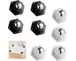 8 stuks kleine meubelwielen - zelfklevende meubelrollen - meubelwielen - Zwenkwielen - Verschuiven van meubels - Meubel Wielen Kast - Meubels en Beweegbare Voorwerpen - mini-kogelwielen - Kogelwielen Voor Meubels - kunststof draairollen