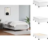 vidaXL Cadre de lit - Simili cuir durable - Meubilair - 193x93x35 cm - Wit - Lit