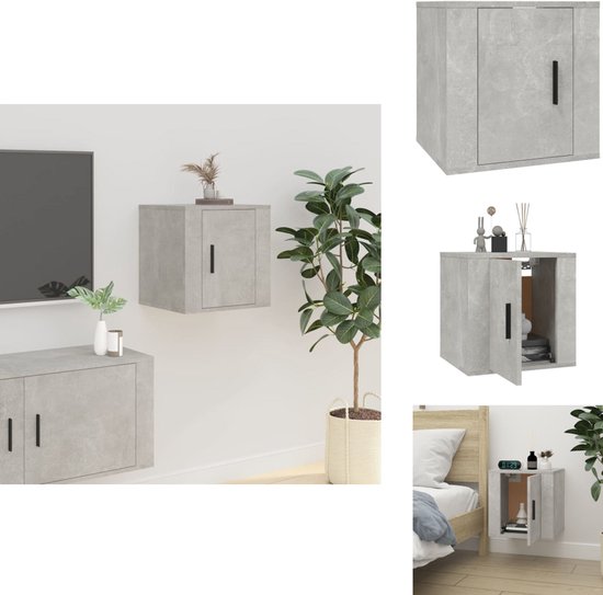 vidaXL Tv-wandmeubel 40x34,5x60 cm zwart