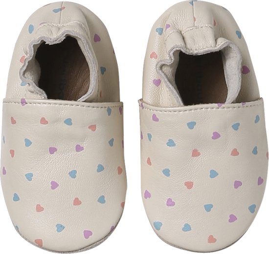 Vertbaudet Chaussons élastiqués en cuir souple bébé