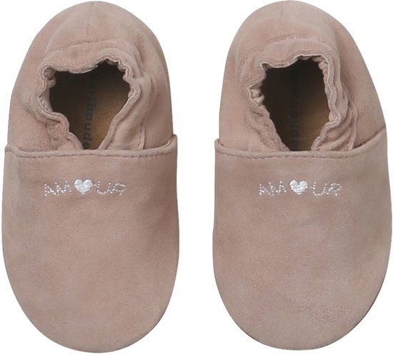 Vertbaudet Chaussons élastiqués en cuir souple bébé