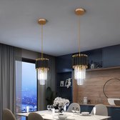 Kristallen Kroonluchter - Crystal Chandelier - Goud - Hanglamp - Woonkamerlamp - Moderne lamp - Plafonniere