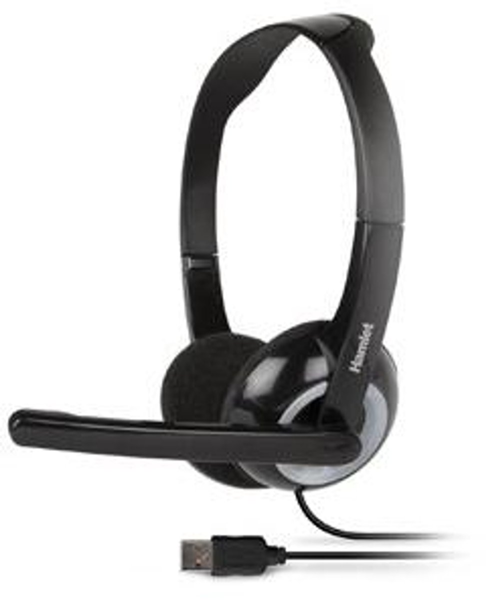 Hamlet HHEADMUS hoofdtelefoon/headset Bedraad Hoofdband Kantoor/callcenter Zwart
