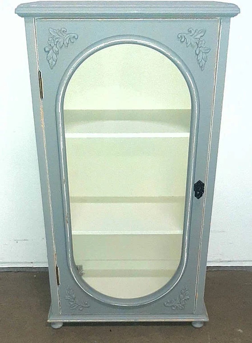Vitrinekastje grijs 41x26x75cm