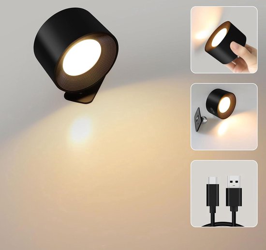 B·LED BARCELONA LED Wandlamp van hout met schakelaar