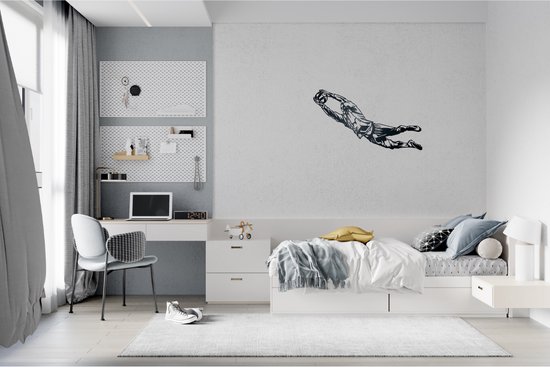 Gardien de but - Décoration murale - Bois - Décoration murale - Voetbal - Sport - 67x27cm - Gardien de but - Enfants