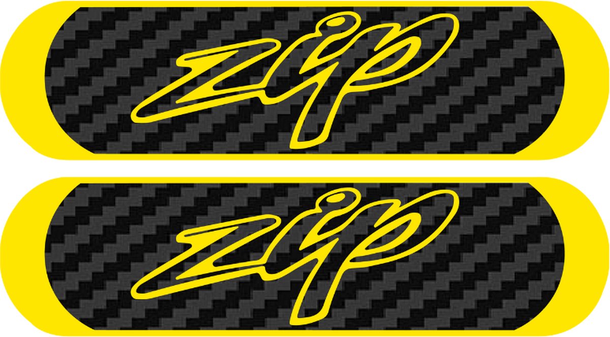 3D Reflector Sticker Piaggio Zip - Carbon/Geel