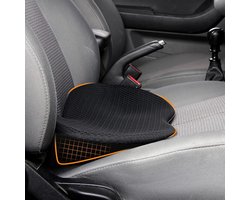 Ergonomisch Lendensteun Kussen voor Autostoel - Ischias Pijnverlichting - Traagschuim Steunkussen - Onderrug Steun - Autostoelen Bureaustoel Rolstoel - Zwart