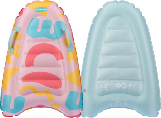 Foto: Waimea bodyboard opblaasbaar kinderen roze blauw ca 70 x 50 cm