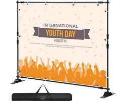 VEVOR Posterstandaard 10' X 8' Banner Stand Display 8'x 8' To 10' X 8' Foto Achtergrondhandel Promotie