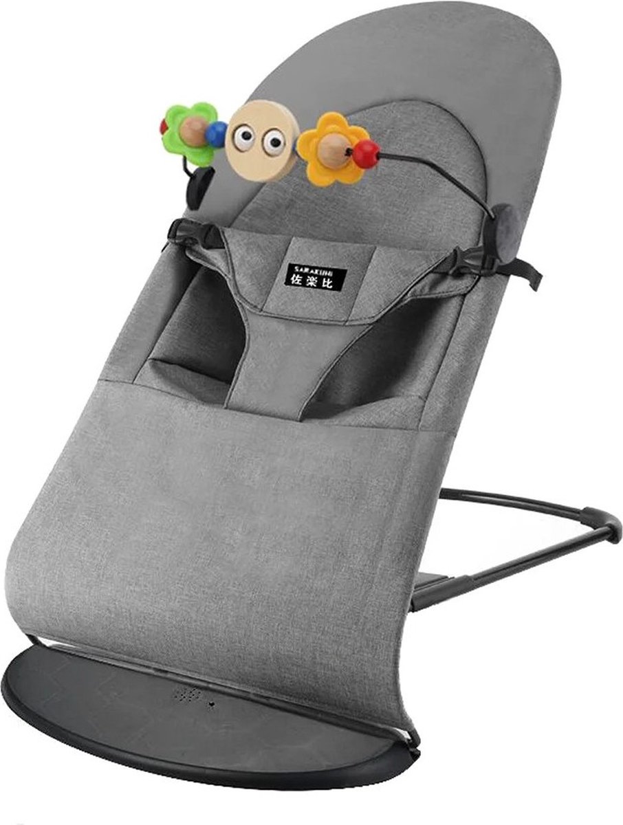 Baby Wipstoel - Baby Swing - Baby Wipper - Baby Schommelstoel - Beige - Met muziekspeelgoed -
