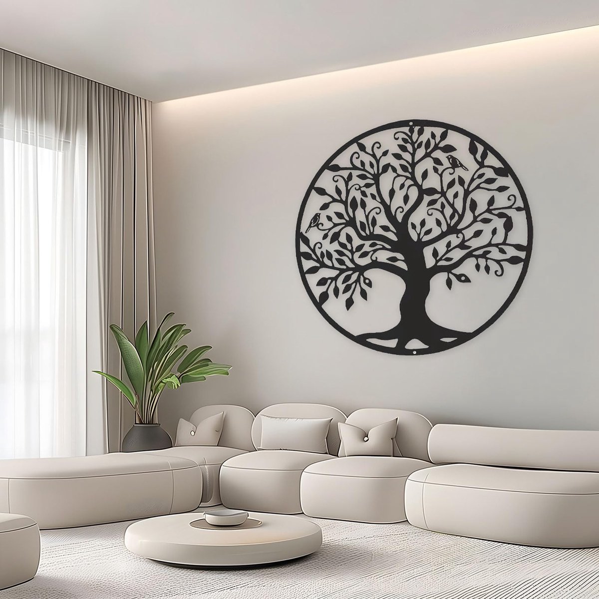 La'Moussawi ® Decoratieve Wandkunst Met Boomontwerp Voor Binnen En Buiten, Ideaal Voor Elke Ruimte