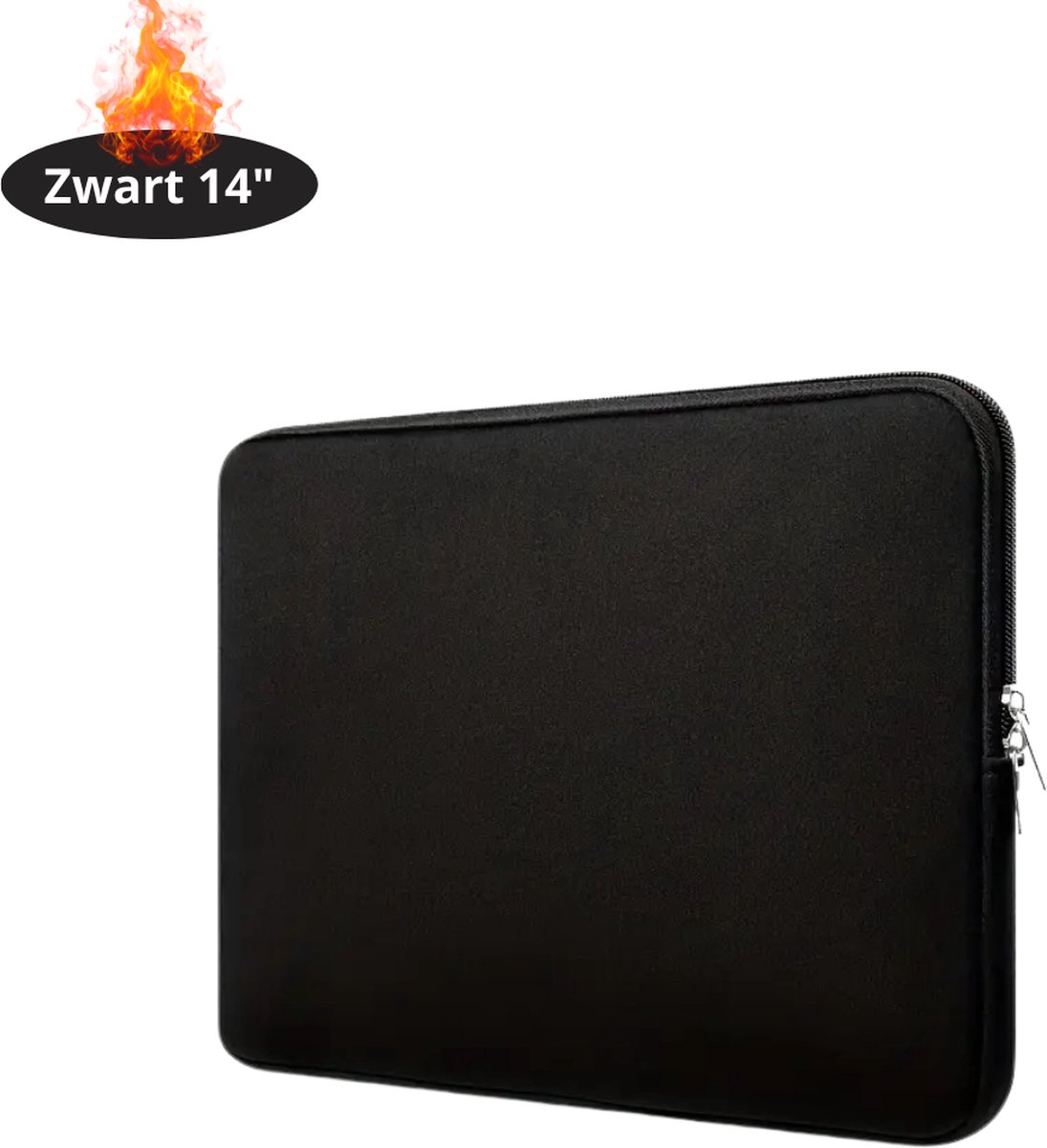 Livano Laptoptas Schokbestendig - Laptop Sleeve - Rugtas - Schoudertas - Laptoshoes - Kantoortas - Dames & Heren - 14 Inch - Zwart